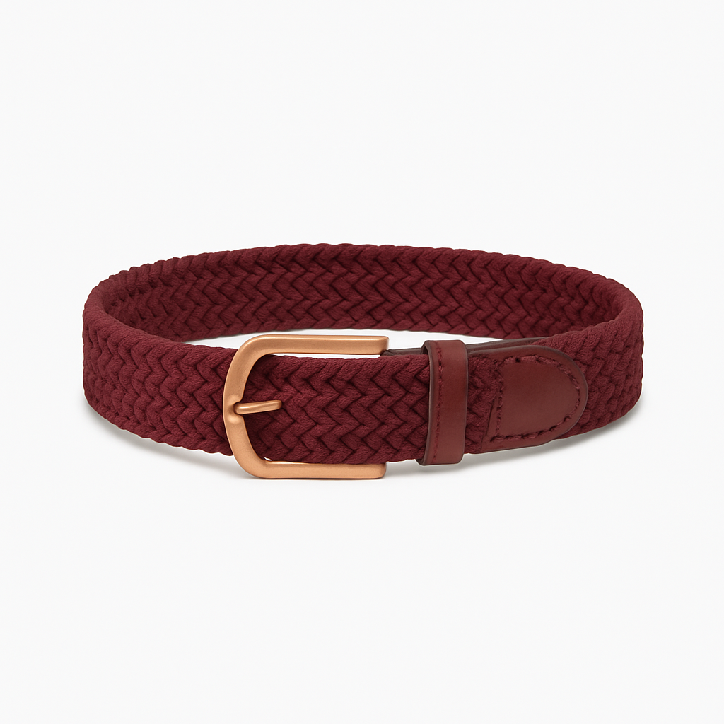Burgundy Woven Belt - Aldereth Belts