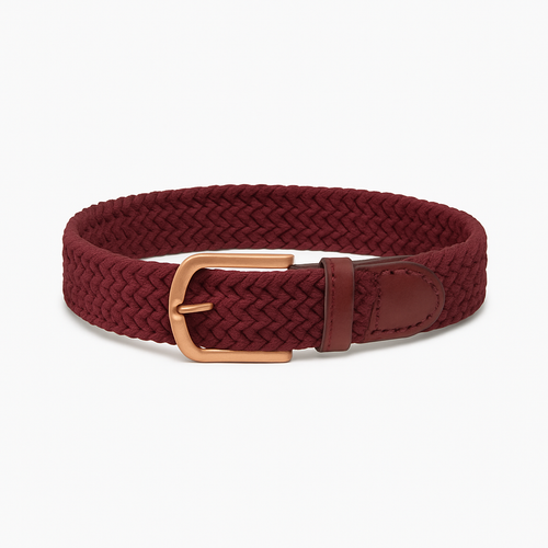 Burgundy Woven Belt - Aldereth Belts