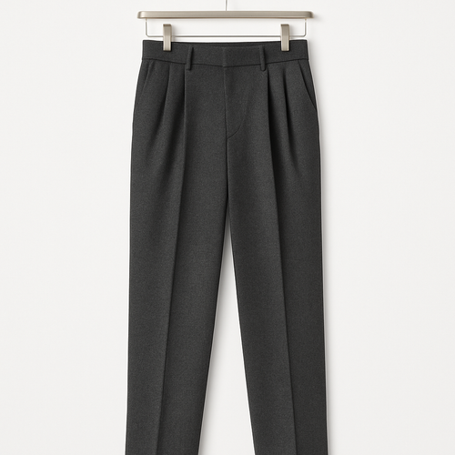 Charcoal Wool Slacks