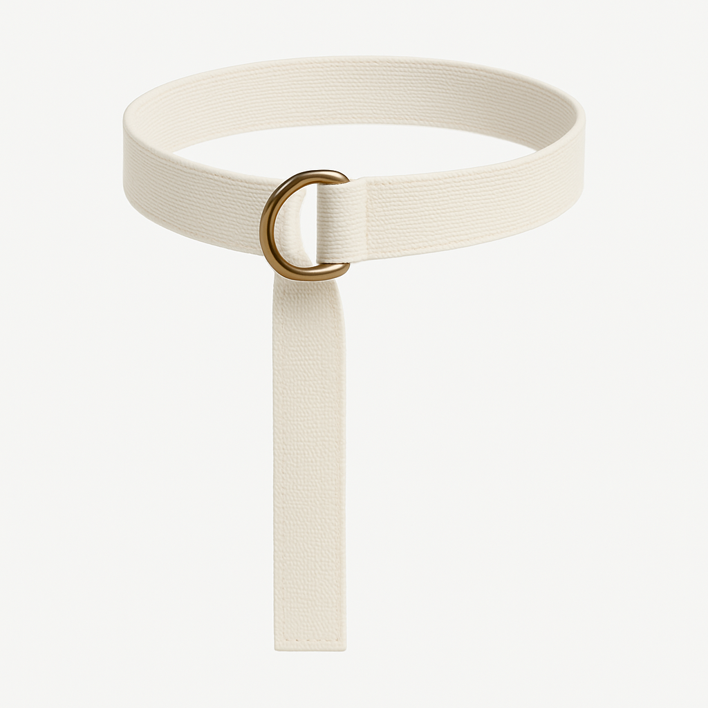 Ivory Canvas Belt