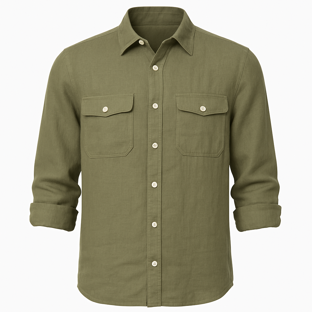 Linen Safari Shirt - Aldereth Shirts