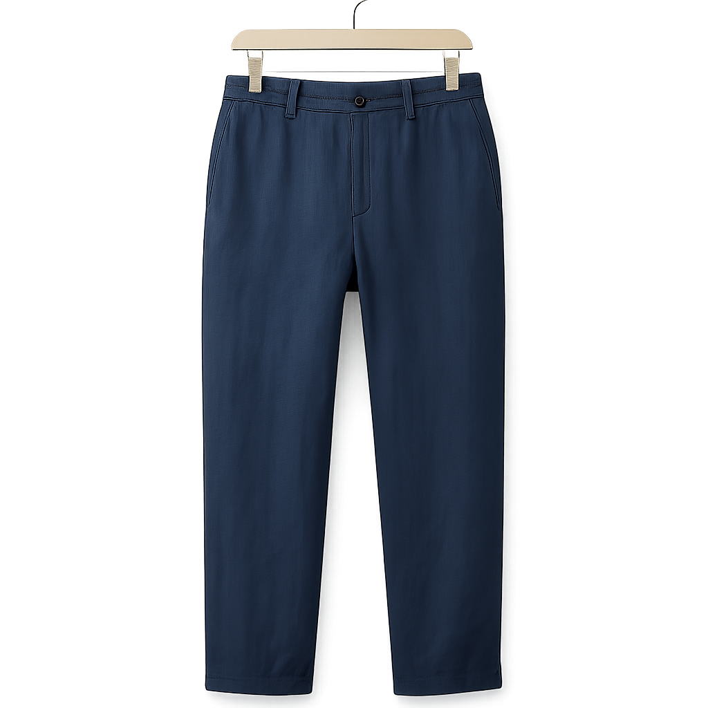 Navy Linen Chinos
